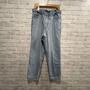 Scandia Woods Jeans Men's 34x30 Short Adjust-A-Band Expandable Denim LT Blue